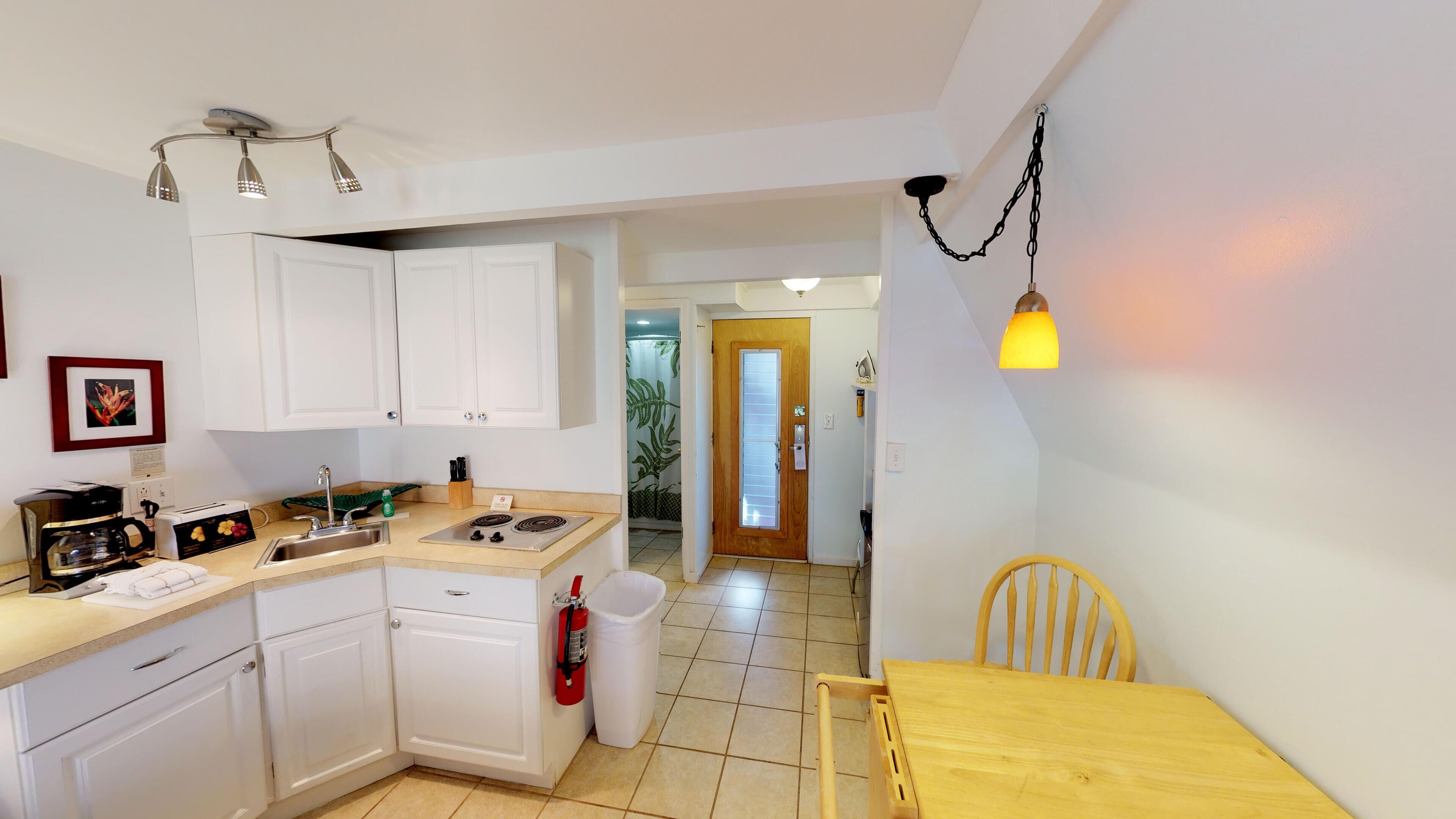 1 bedroom, individually decorated, blackout curtains, iron/ironing board