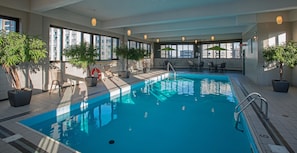 Indoor pool, pool loungers