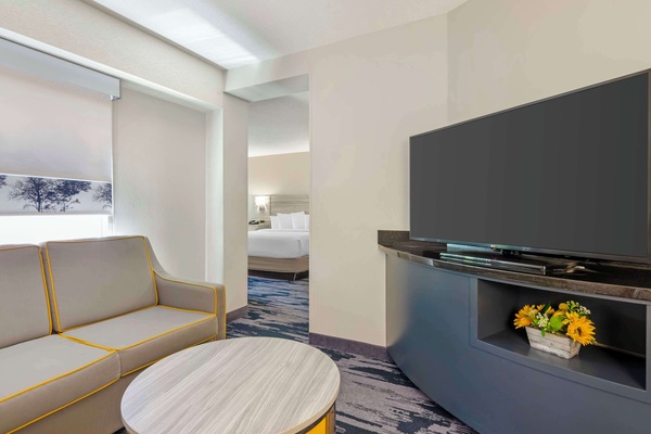 Suite, 1 King Bed, Non Smoking, Refrigerator & Microwave | In-room safe, desk, blackout drapes, iron/ironing board