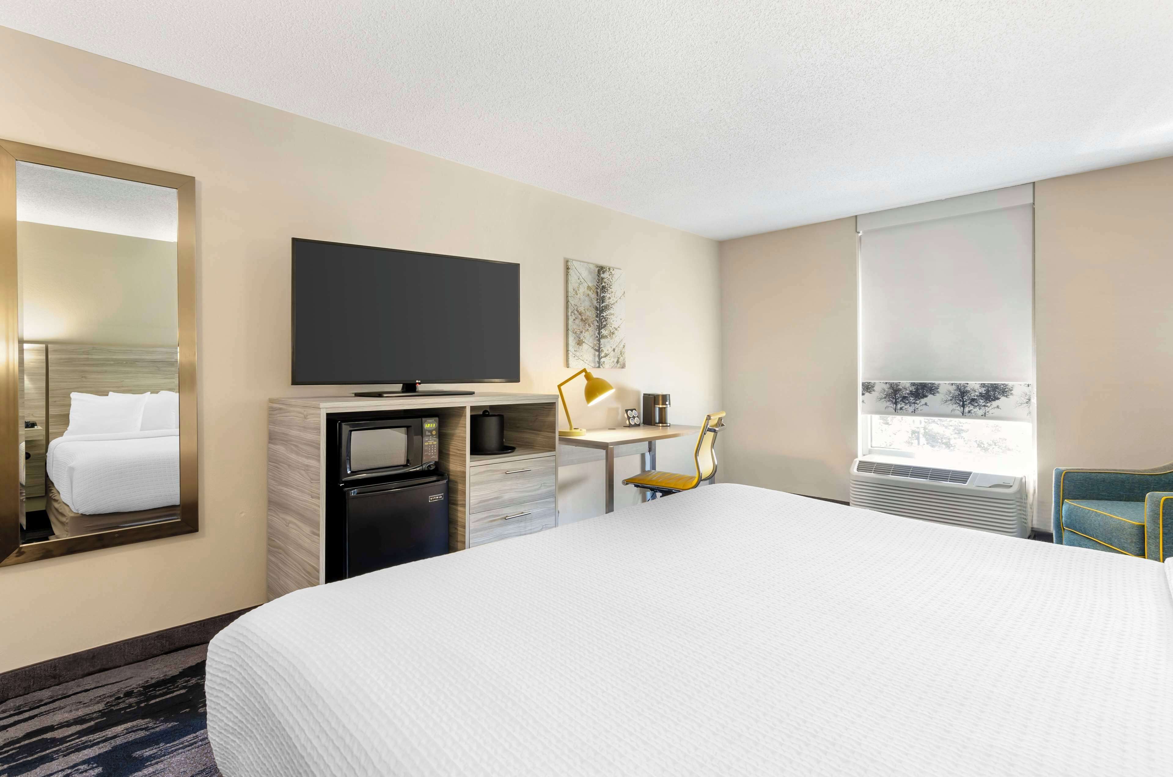 suite, 1 king bed, non smoking, refrigerator & microwave | 1 bedroom, in-room safe, desk, blackout curtains