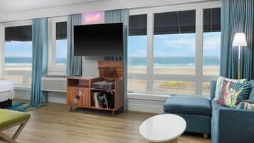 Ashworth Ocean Front, 1 King Bed | Premium bedding, individually furnished, blackout drapes