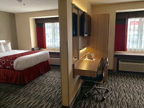 Suite, 2 Queen Beds | Desk, laptop workspace, blackout curtains, iron/ironing board - Microtel Inn & Suites by Wyndham Charleston WV (South Charleston)