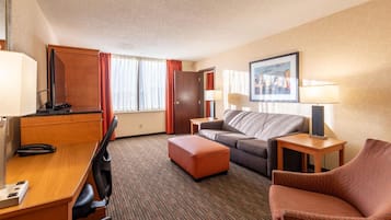 Suite, 1 King Bed with Sofa bed (Sofa Sleeper, 2 Rooms) | Desk, blackout drapes, iron/ironing board, free cribs/infant beds