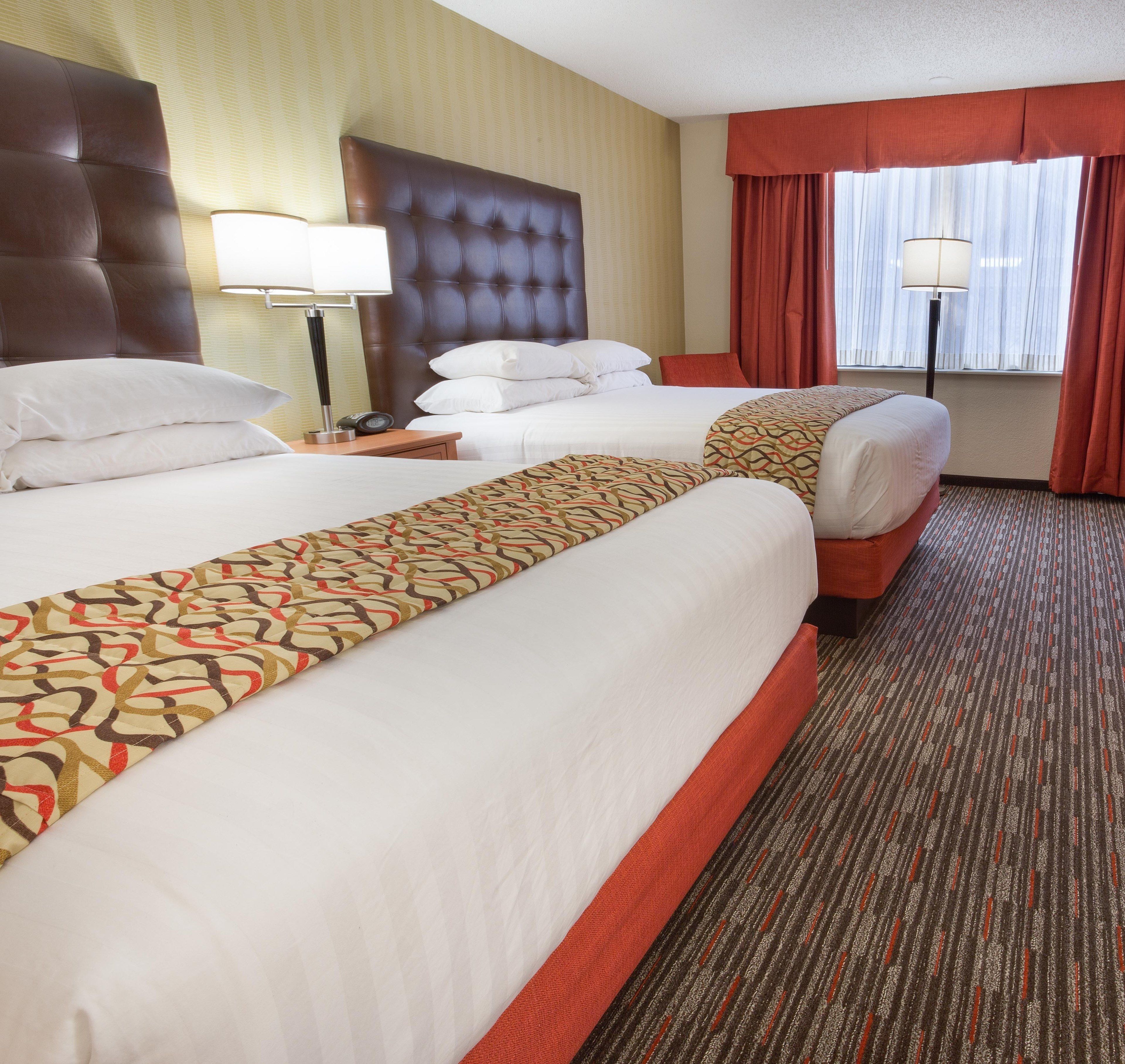 1 bedroom, desk, blackout curtains, iron/ironing board