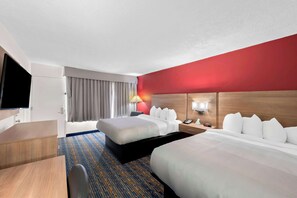 Room, 2 Queen Beds, Accessible, Non Smoking | In-room safe, desk, iron/ironing board, free cribs/infant beds