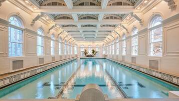 Indoor pool, outdoor pool, open 9:00 AM to 8:00 PM, cabanas (surcharge)