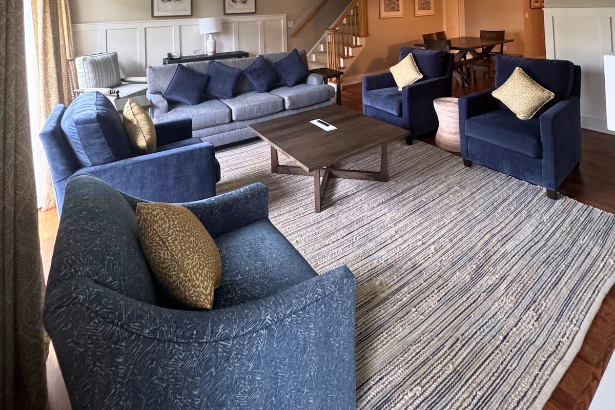 Villa | Living area | 40-inch TV with cable channels