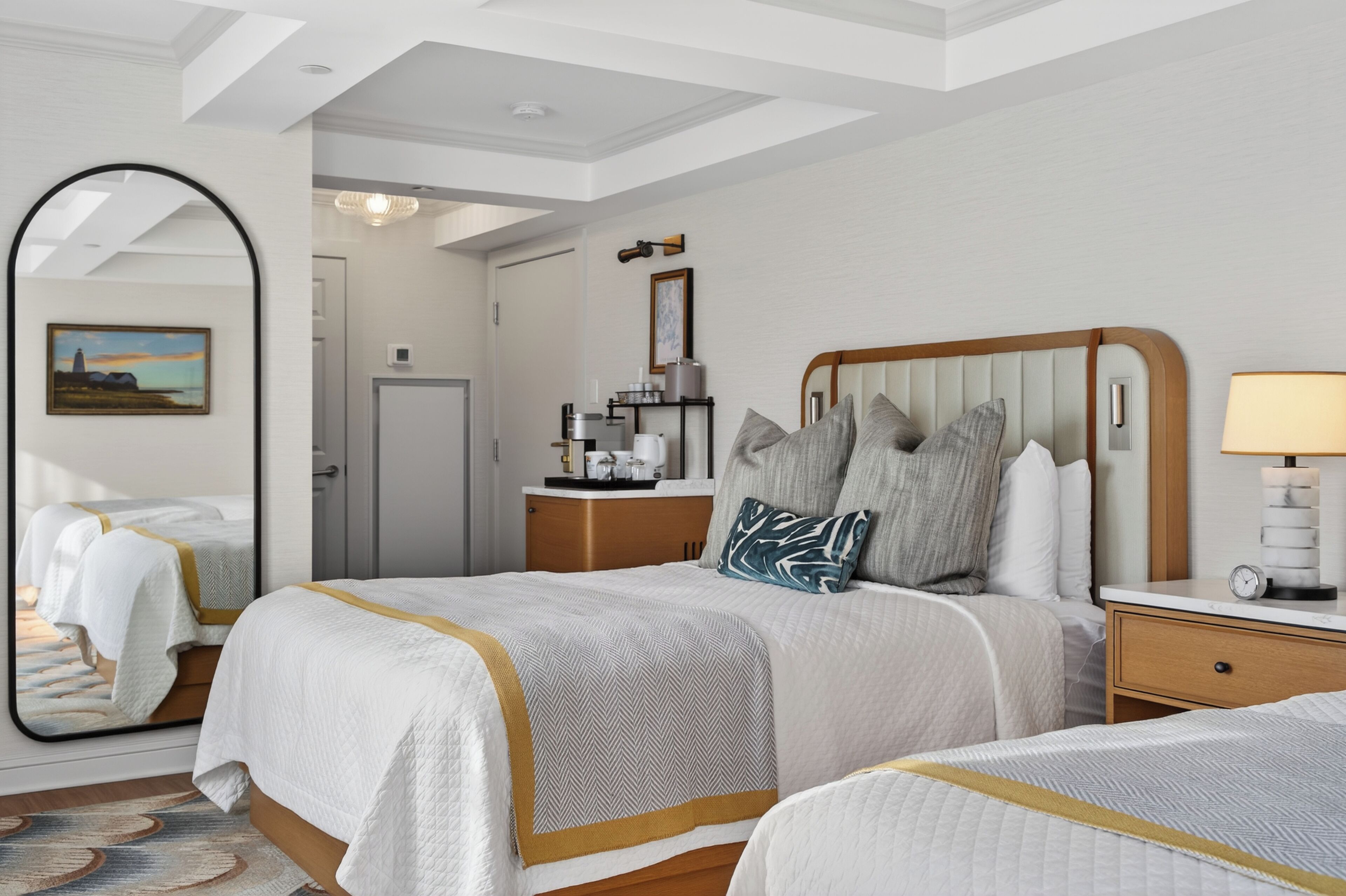 Premium bedding, individually decorated, individually furnished, desk