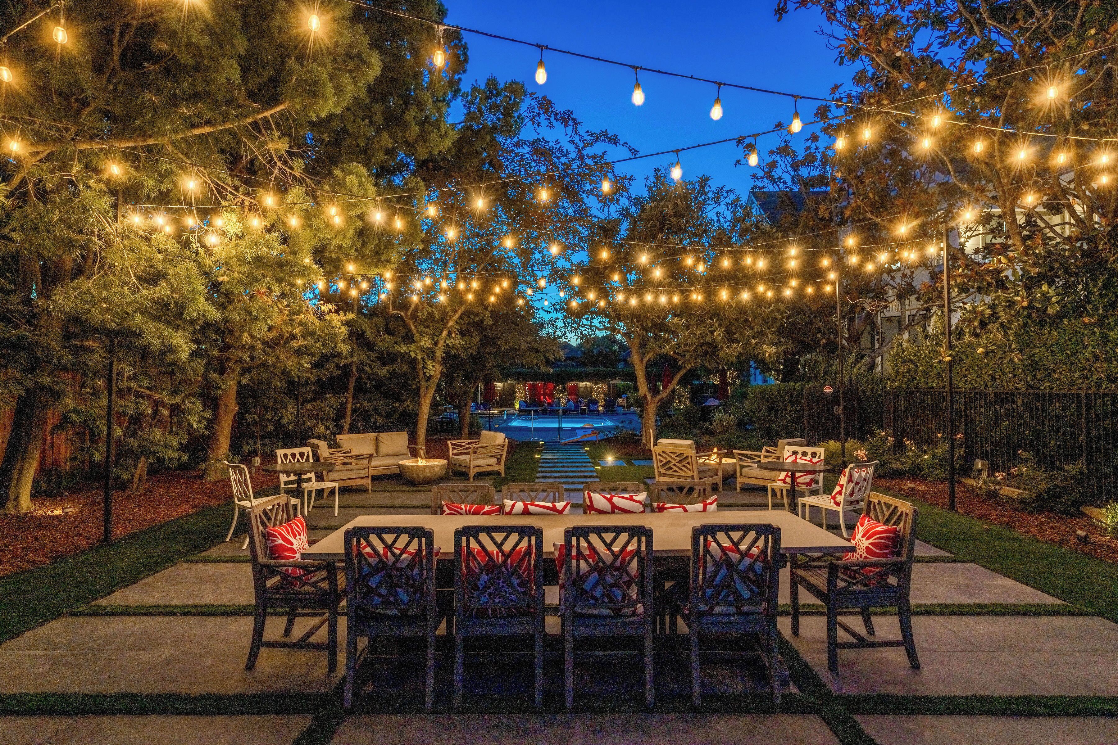 outdoor banquet area