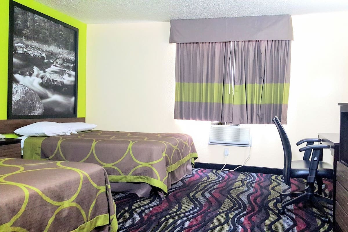 Desk, free WiFi, bed sheets
