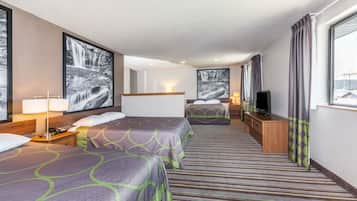 Studio Suite, Multiple Beds, Non Smoking | In-room safe, desk, laptop workspace, blackout drapes
