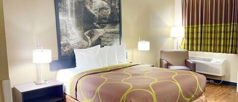 Bureau, espace de travail pour ordinateur portable, rideaux occultants