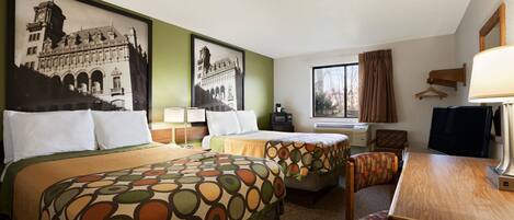 In-room safe, desk, laptop workspace, blackout drapes