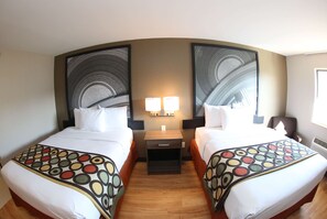 Room, 2 Queen Beds, Non Smoking | Hypo-allergenic bedding, pillow-top beds, desk, blackout curtains - Super 8 by Wyndham Portsmouth (Portsmouth)