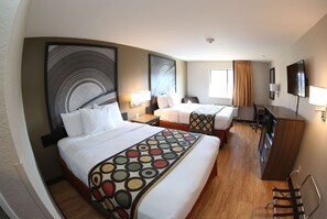 Room, 2 Queen Beds, Non Smoking | Hypo-allergenic bedding, pillow-top beds, desk, blackout curtains - Super 8 by Wyndham Portsmouth (Portsmouth)