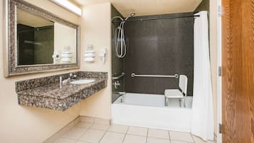 Free toiletries, hair dryer, towels