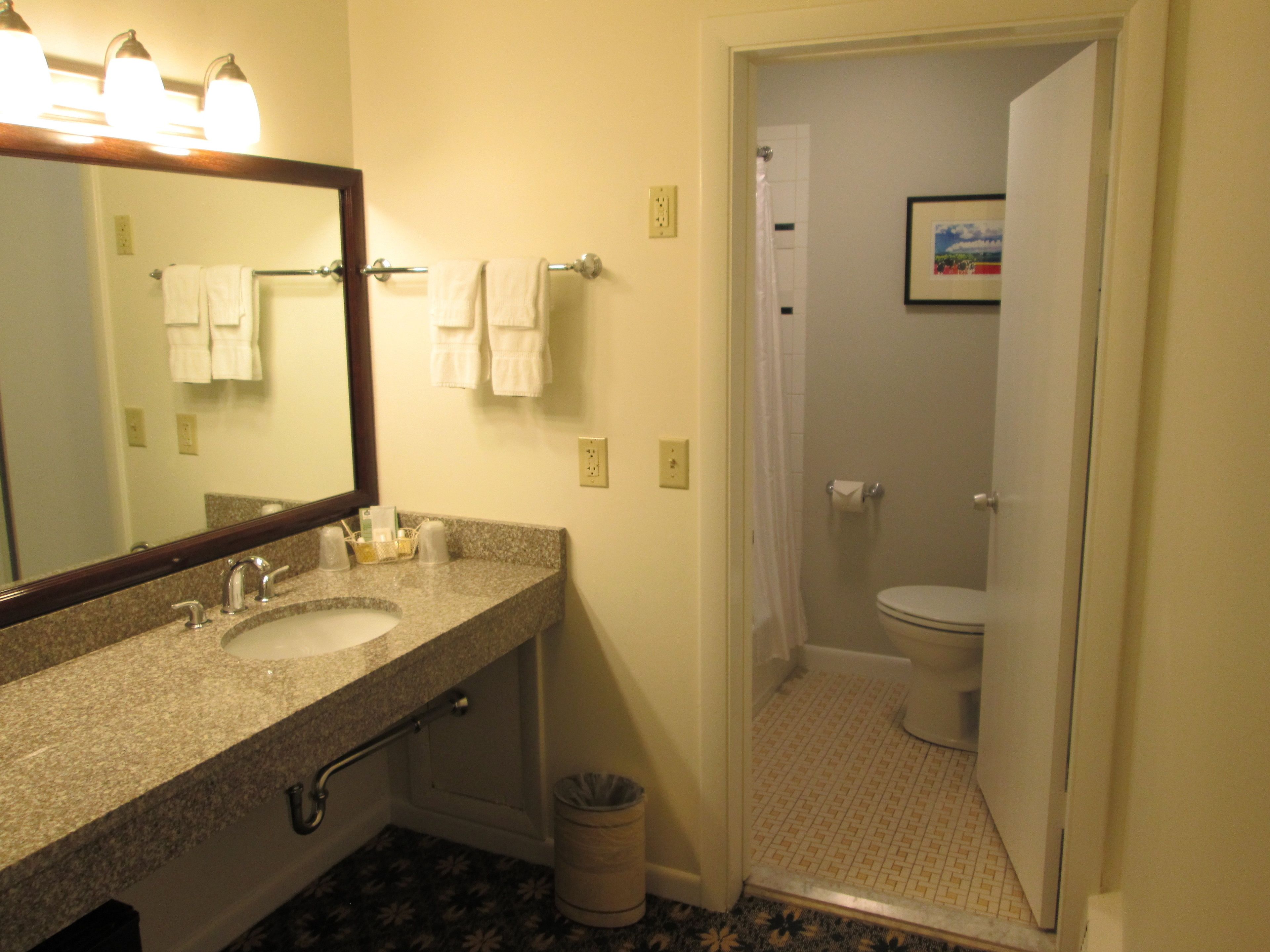 standard room, multiple beds, annex building | bathroom | free toiletries, hair dryer, bathrobes, towels