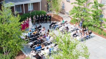 Outdoor wedding area