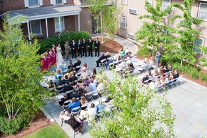 Outdoor wedding area