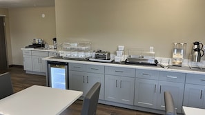Free daily self-service breakfast