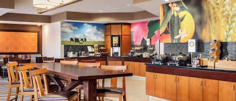 Free daily buffet breakfast