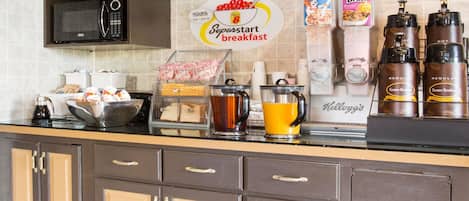 Free daily on-the-go breakfast