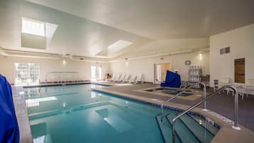 Indoor pool, open 6:00 AM to 11:00 PM, sun loungers