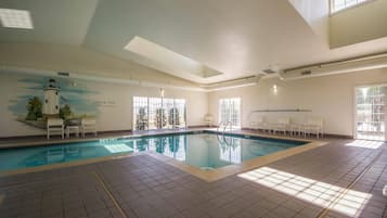 Indoor pool, open 6:00 AM to 11:00 PM, sun loungers