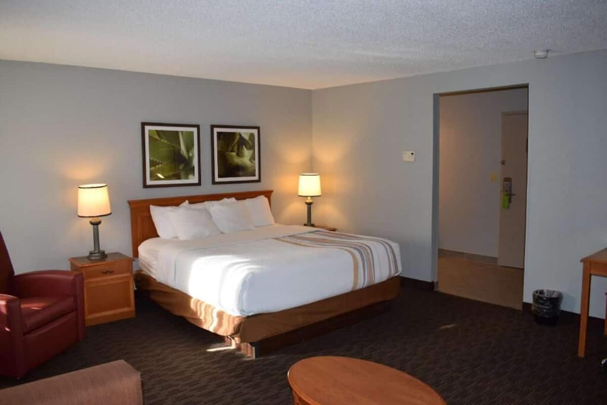 Premium bedding, desk, iron/ironing board, travel crib