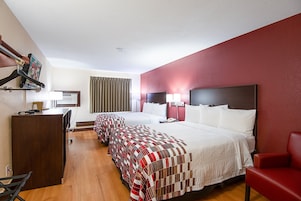 Deluxe Room, 2 Queen Beds (Smoke Free) | Desk, blackout drapes, free WiFi, bed sheets