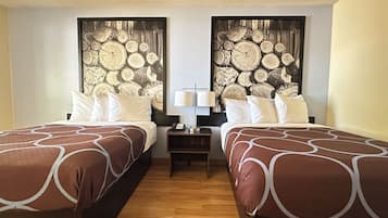 Room, 2 Double Beds, Non Smoking | Desk, iron/ironing board, free WiFi, bed sheets