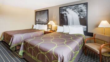 Room, 2 Queen Beds, Non Smoking | Desk, blackout curtains, iron/ironing board, free WiFi