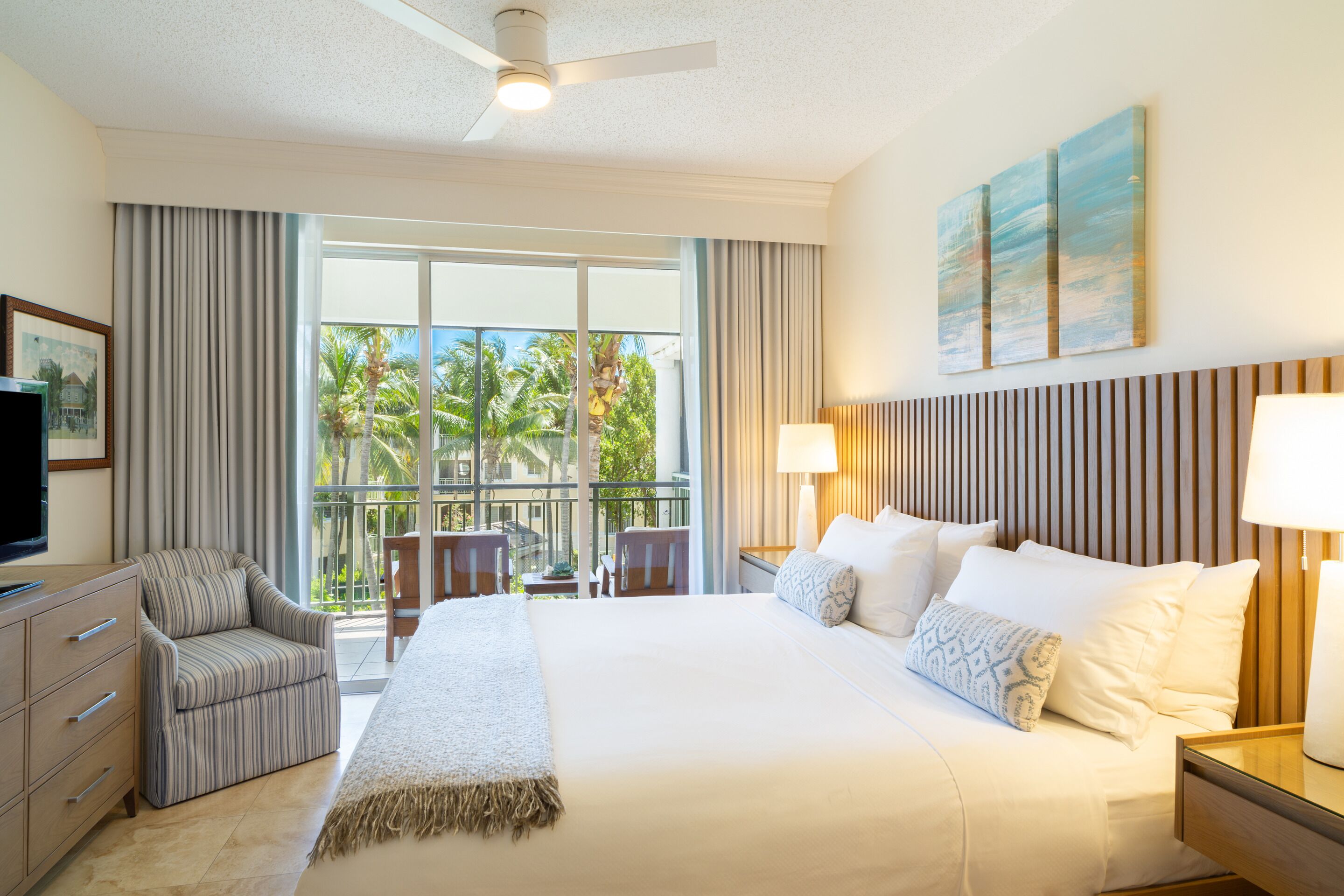 suite, 2 bedrooms, ocean view | in-room safe, desk, blackout curtains, iron/ironing board