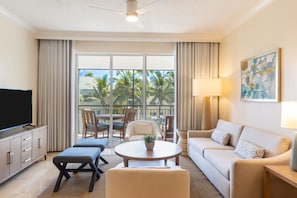 Suite, 2 chambres, vue sur l’océan | Coffre-fort, bureau, rideaux d’obscurcissement