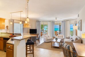 Suite, 1 Bedroom, Ocean View | In-room safe, desk, blackout drapes, iron/ironing board