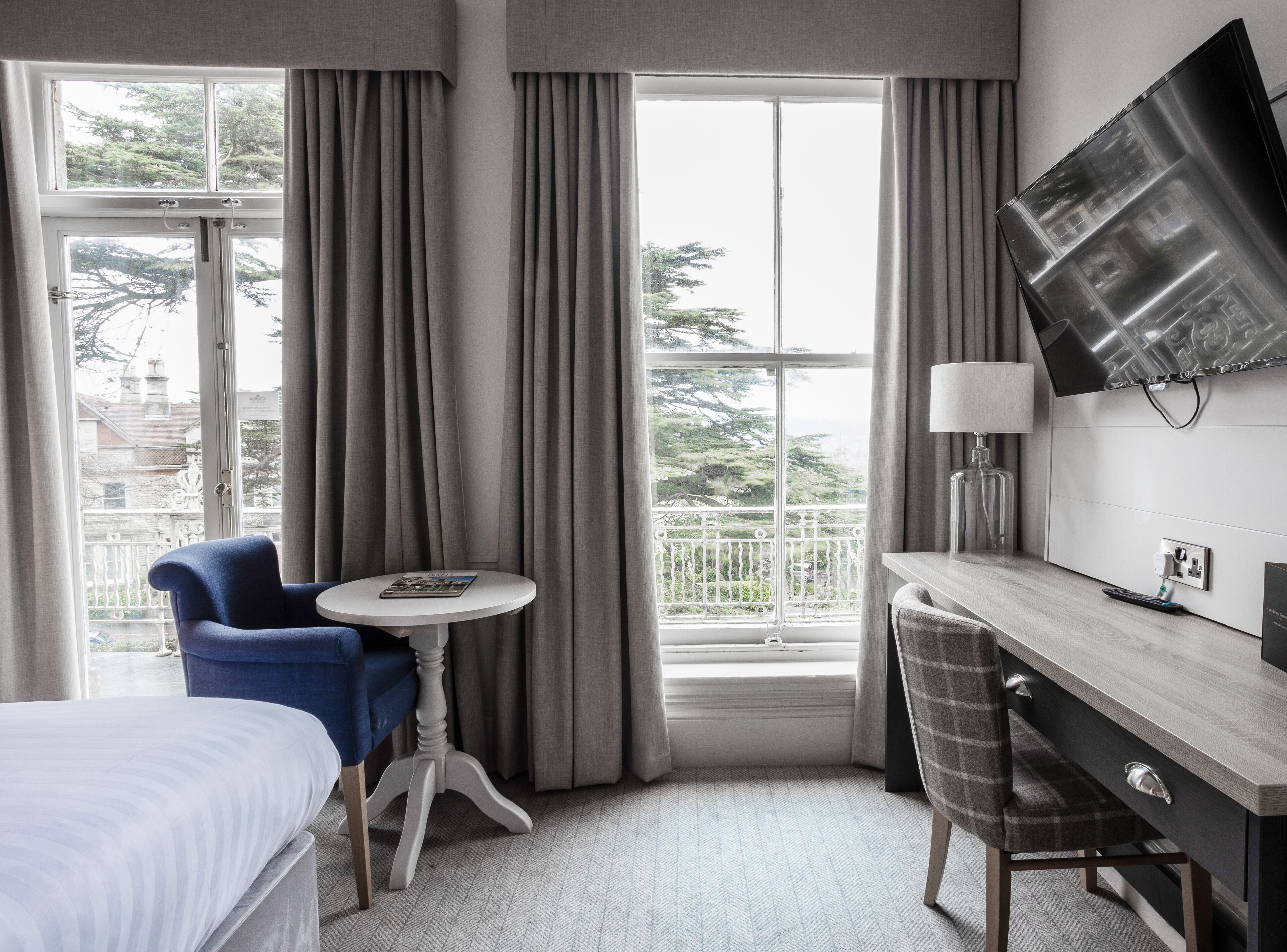 Desk, blackout drapes, iron/ironing board, free WiFi