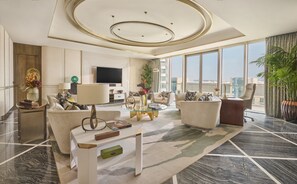 Royal Suite | Premium bedding, minibar, in-room safe, individually decorated