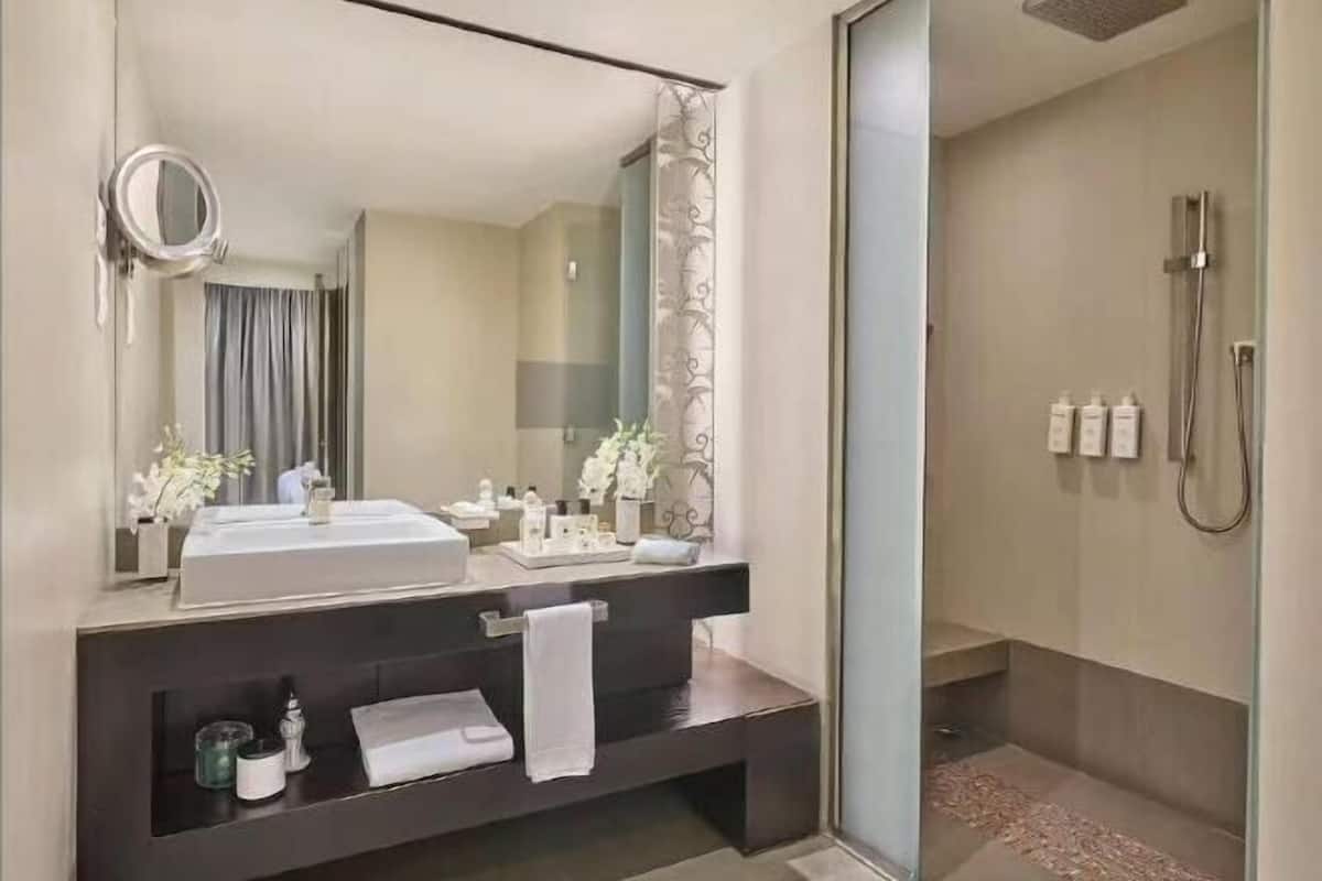 Bañera y ducha independientes, bañera profunda