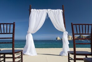 Outdoor wedding area