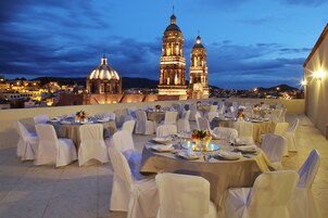 Outdoor banquet area