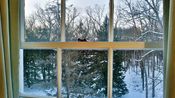 Vue depuis lâhĂ©bergement