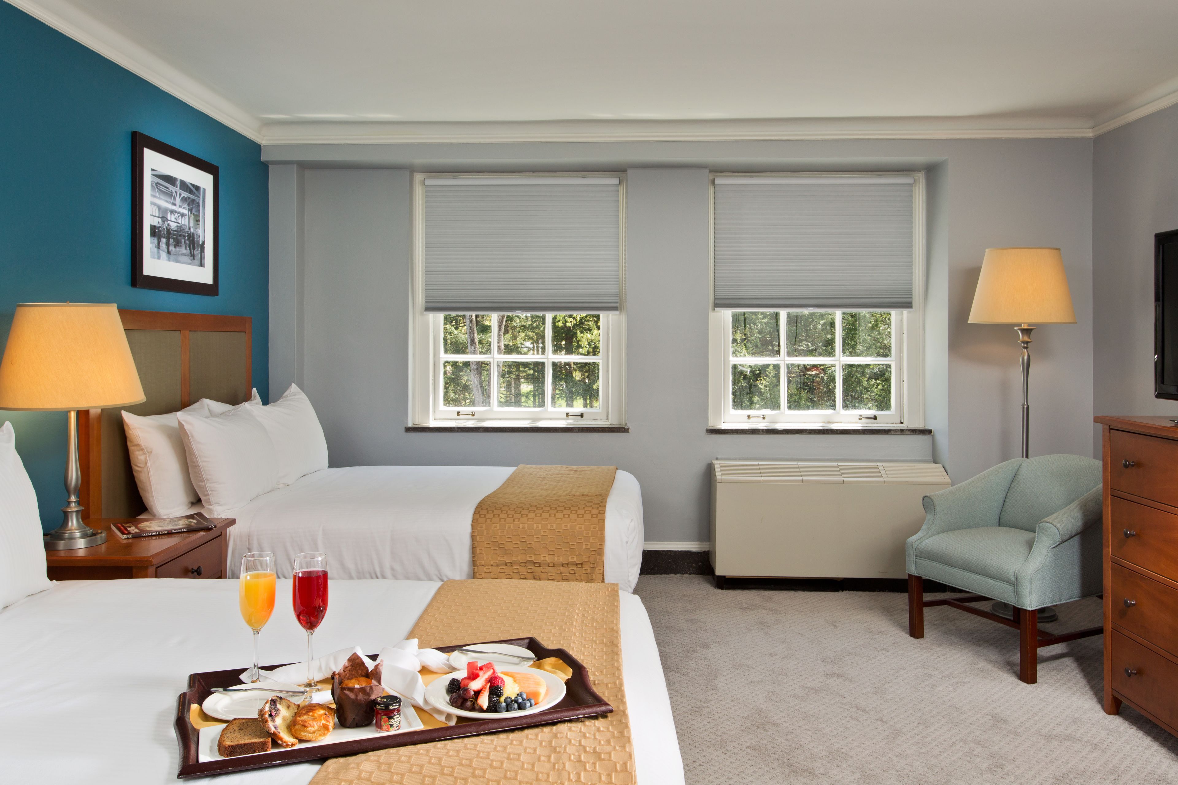 standard room, 2 queen beds | in-room safe, iron/ironing board, free wifi, bed sheets