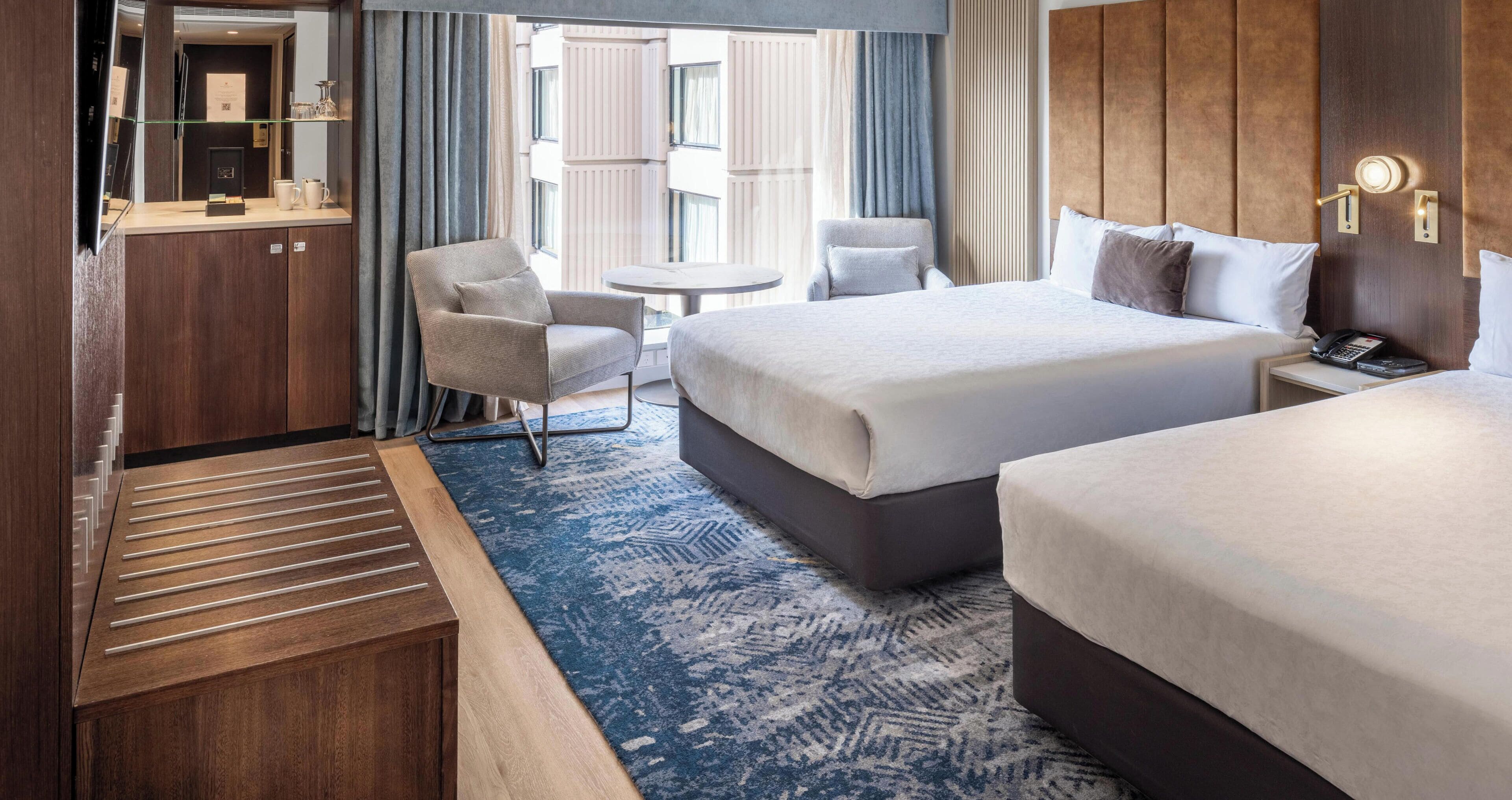 Chambre Deluxe, 2 lits doubles | Literie de qualité, lit avec matelas Select Comfort