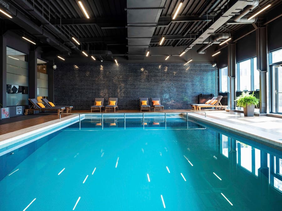Indoor pool, open 7:00 AM to 10:00 PM, sun loungers