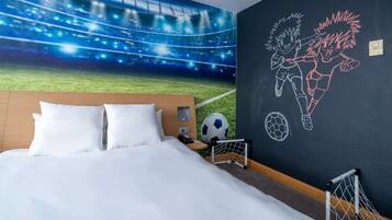 1 quarto, roupas de cama antialérgicas, frigobar, cofres nos quartos