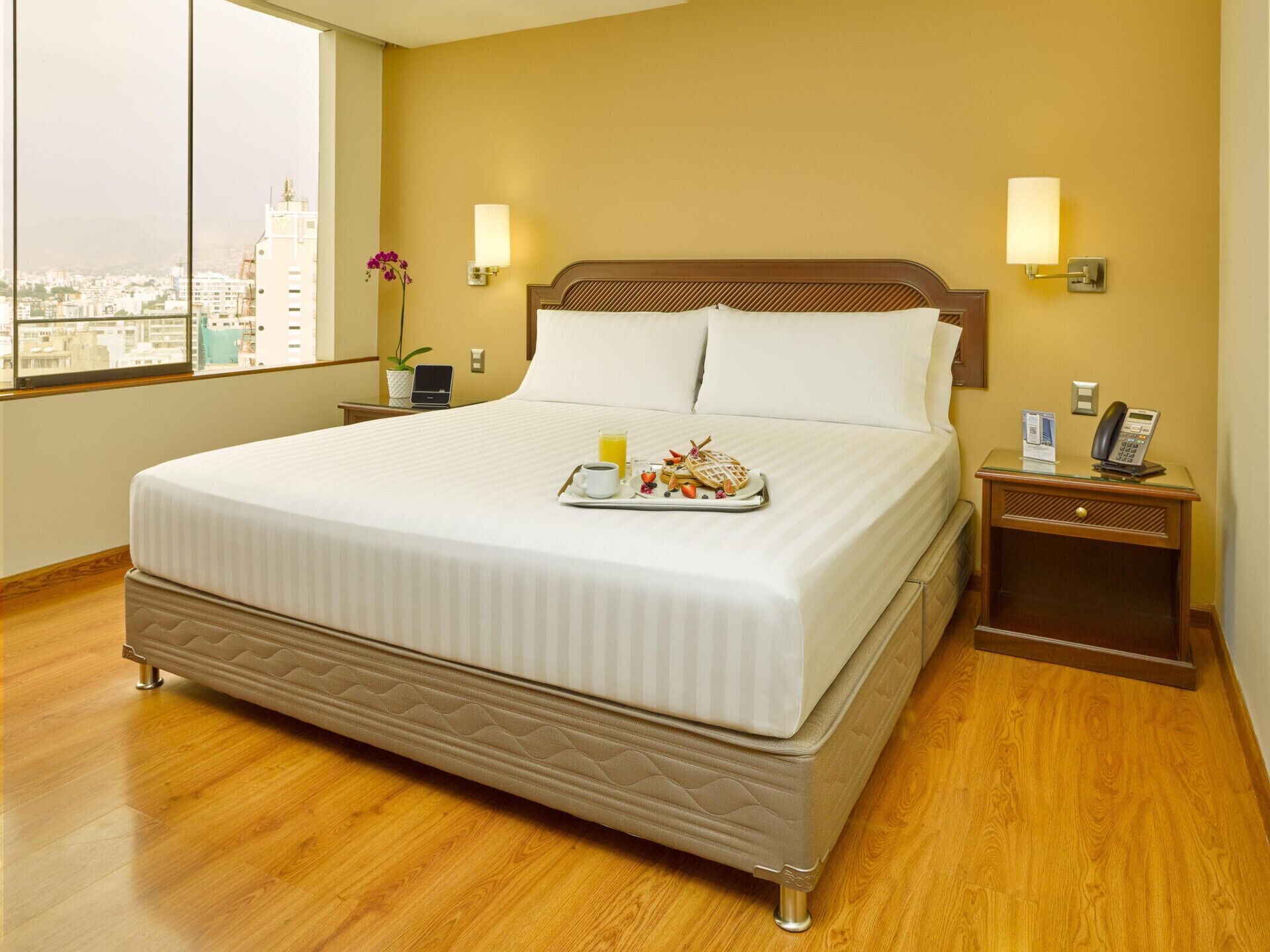 Premium bedding, down comforters, memory foam beds, minibar