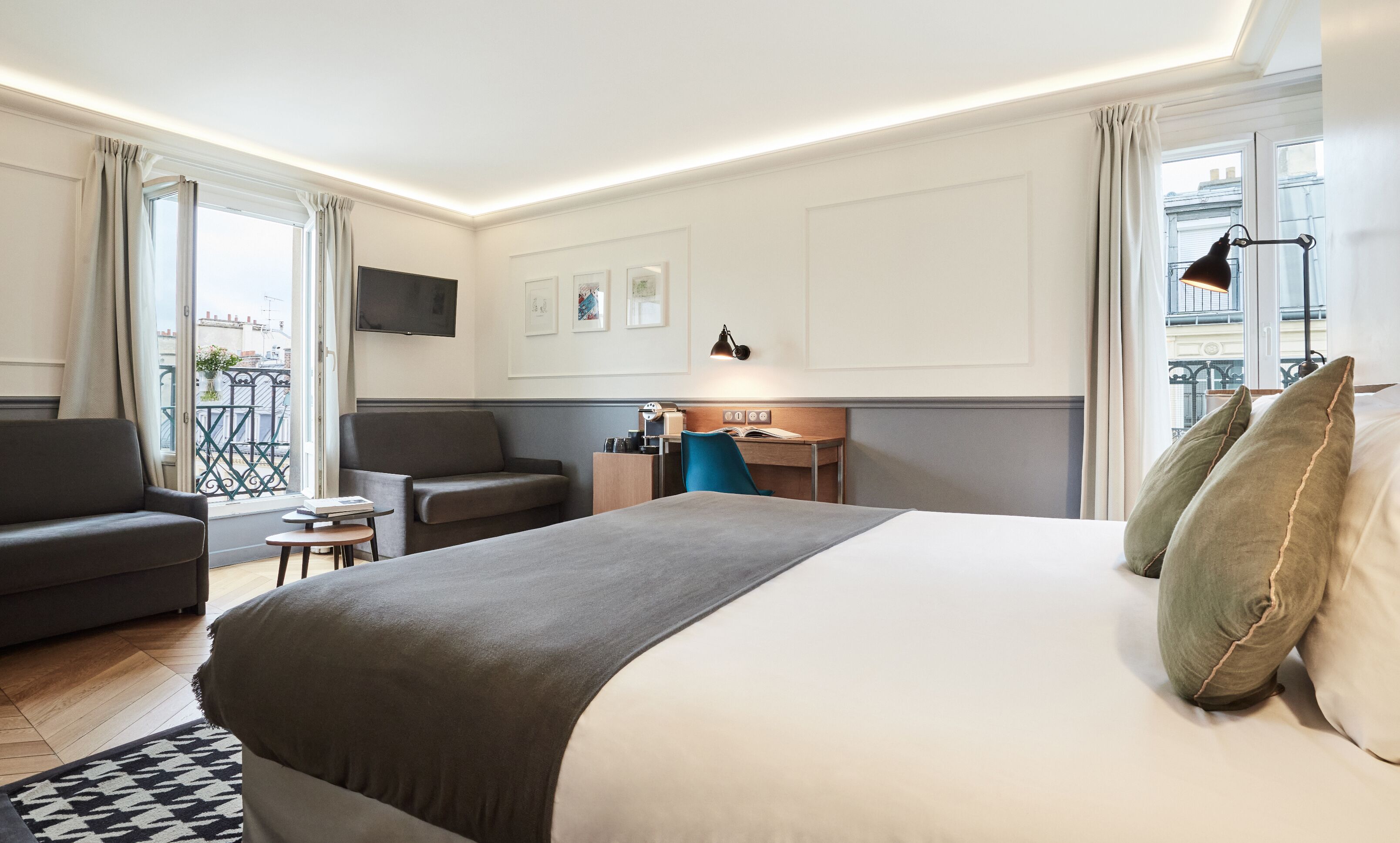 junior suite balcon | premium bedding, minibar, in-room safe, desk