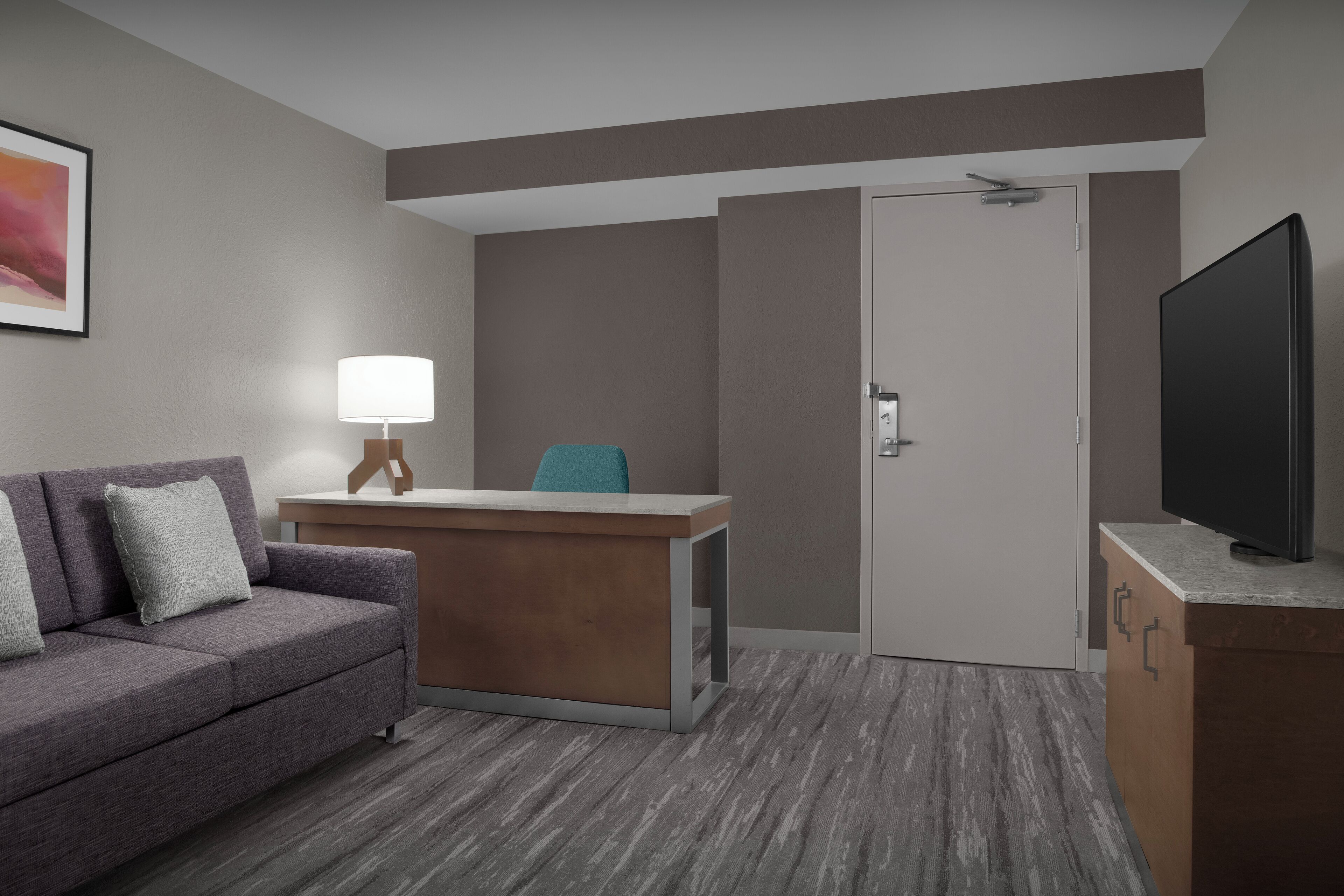 in-room safe, desk, laptop workspace, iron/ironing board