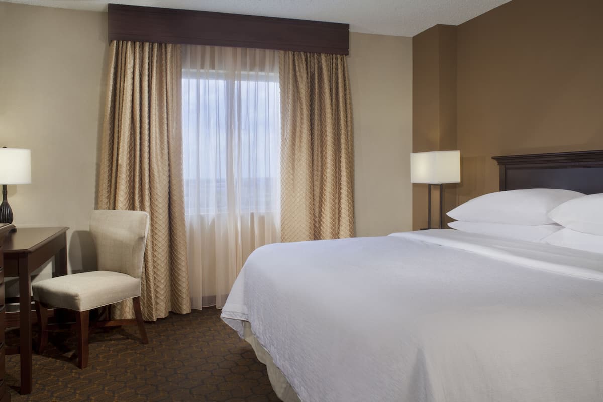Premium bedding, down comforters, pillowtop beds, in-room safe