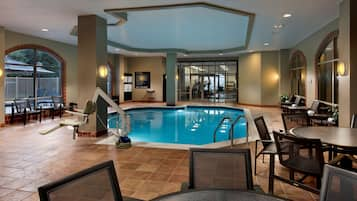 Indoor pool, open 6:00 AM to midnight, sun loungers